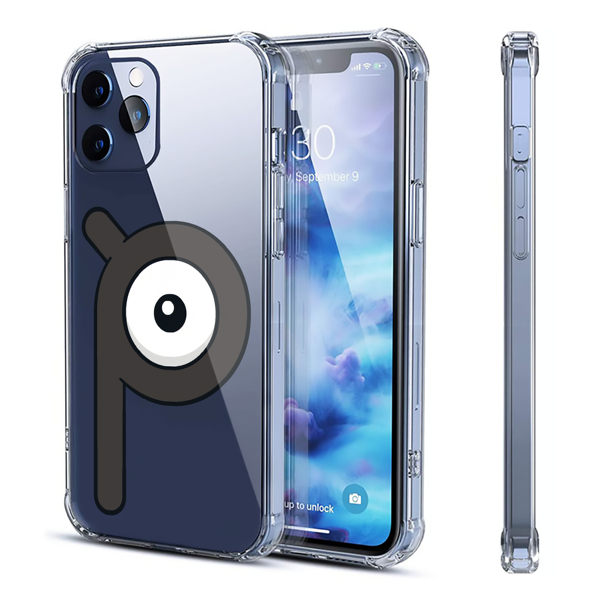 （画像用） ポケットモンスター Pokémon 【iPhone 12シリーズ対応】透明スマホケース（クリアソフトケース）